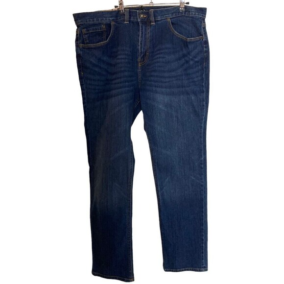 PrAna Feener Jeans Men's Size 40x32 Straight Fit Light Indigo Wash Blue Denim